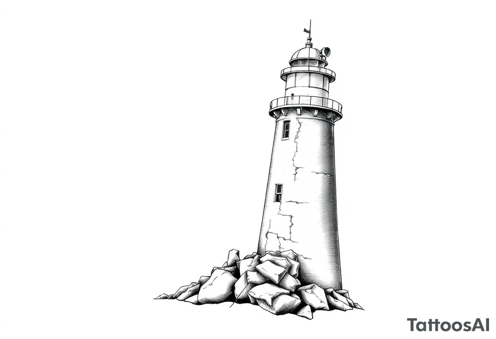 Lighthouse with light tattoo idea