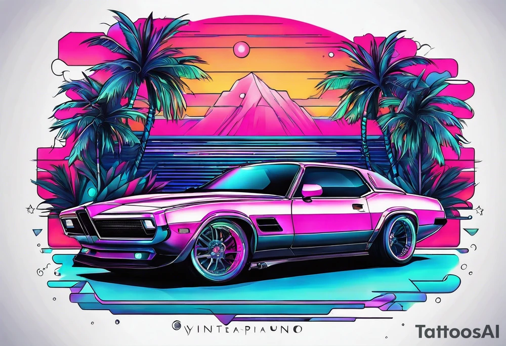 Synthwave tattoo idea