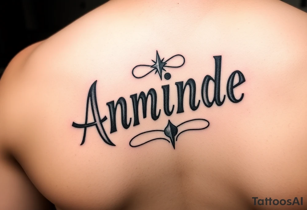 Amanda name with Harry Potter tattoo idea