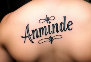 Amanda name with Harry Potter tattoo idea