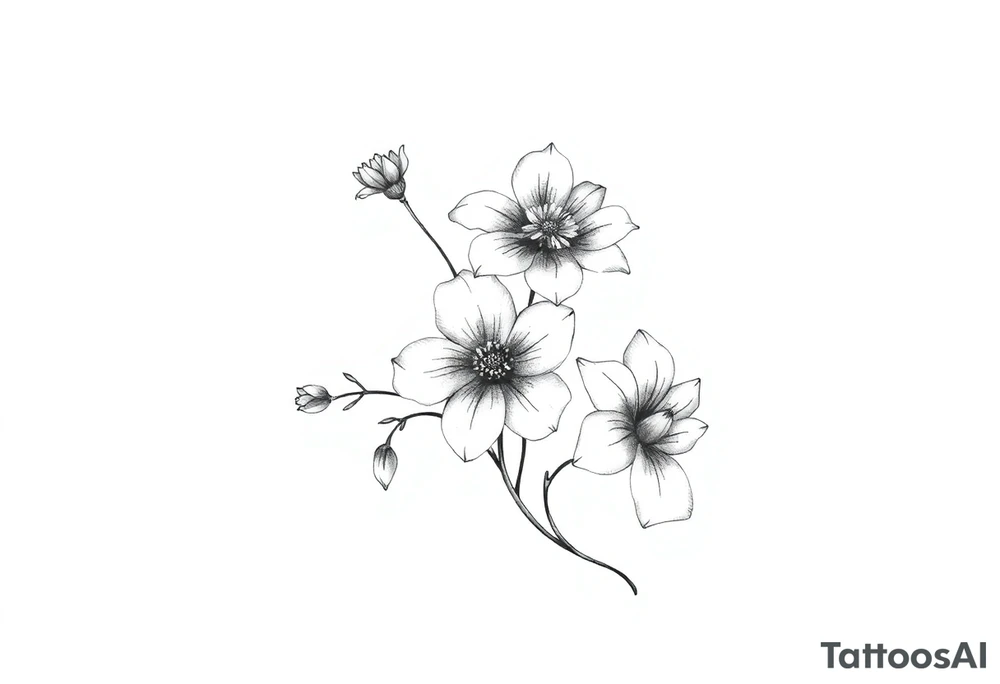Small Flowers tattoo idea