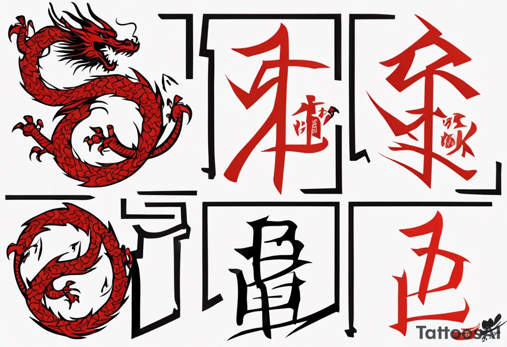 lunar new year tattoo the year 2024 a simplified dragon. Turn the numbers 2024 into a dragon tattoo idea