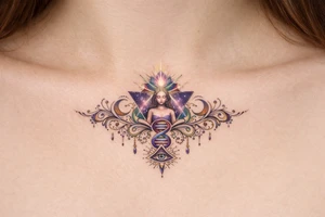 dna comciousness higher self awakening under boob tattoo tattoo idea