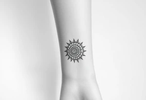 Fibonacci spiral sun tattoo idea