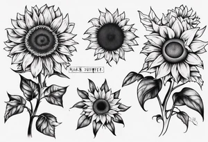 combining E and H with a sunflower tattoo idea
