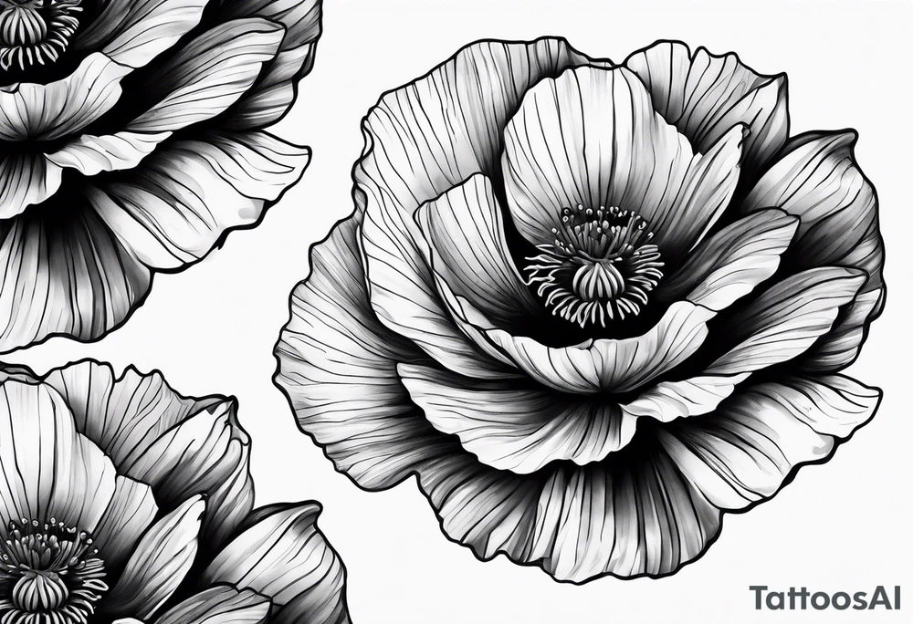 Poppy flower shoulder tattoo idea