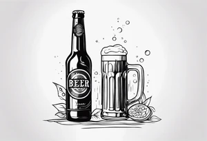 BEER BOOTLE tattoo idea