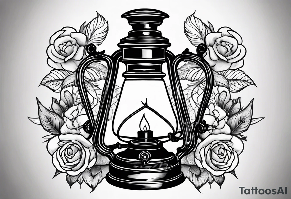 Oil lamp tattoo idea