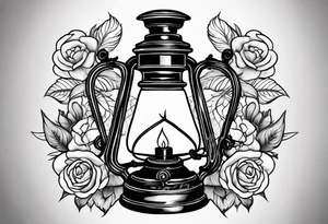 Oil lamp tattoo idea