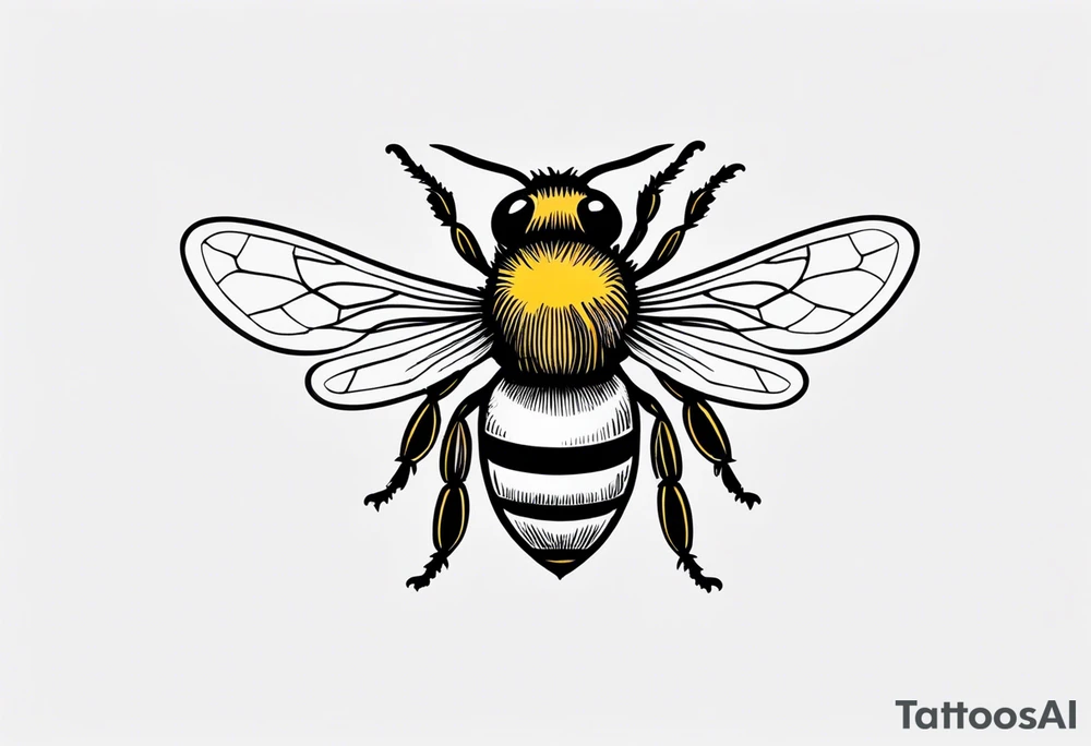 Small bee, not real tattoo idea