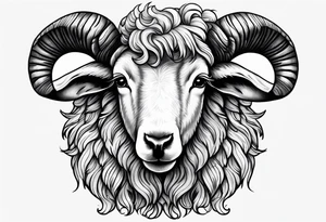 black sheep with angel wings no horns tattoo idea