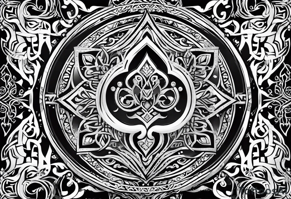prince ali in arabic symbols tattoo idea