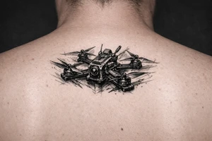freestyle fpv drone tattoo idea