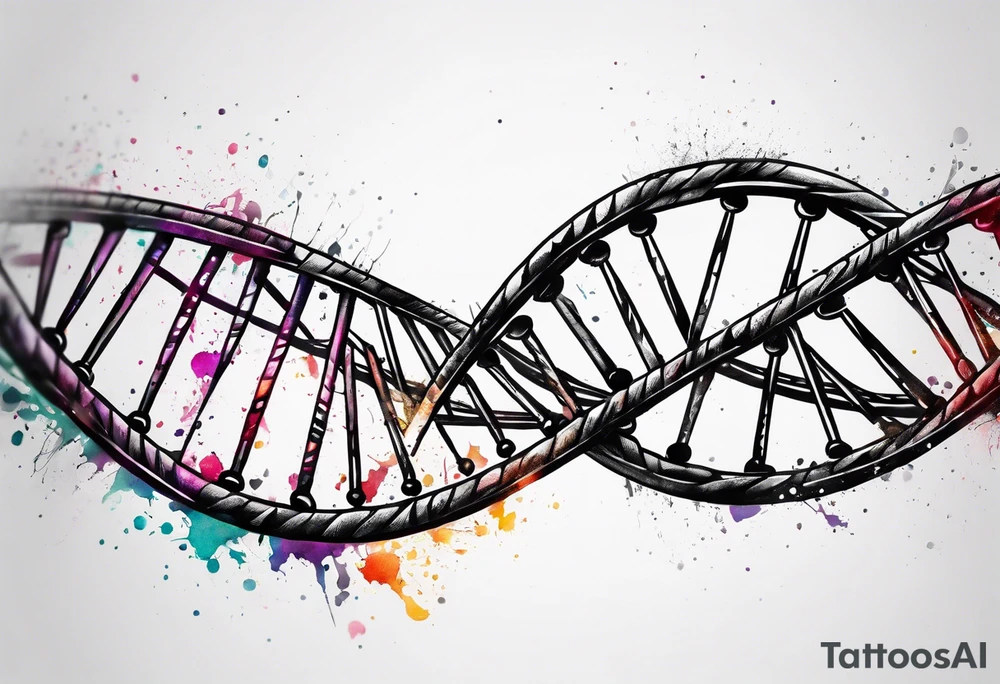 DNA strand tattoo idea