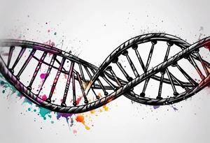 DNA strand tattoo idea