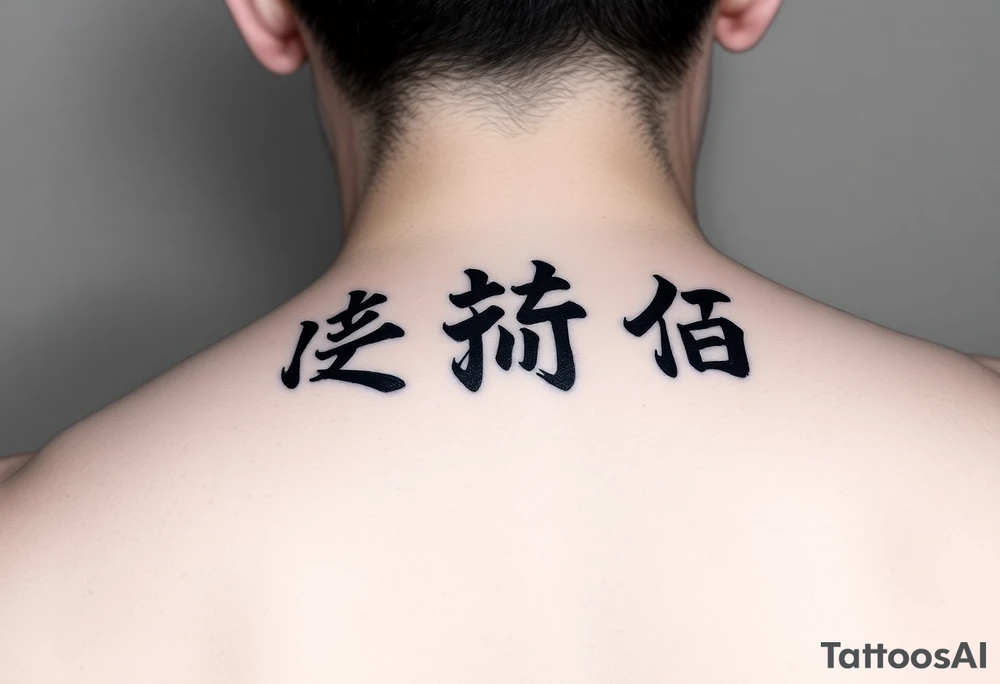 A Chinese word nine tattoo idea