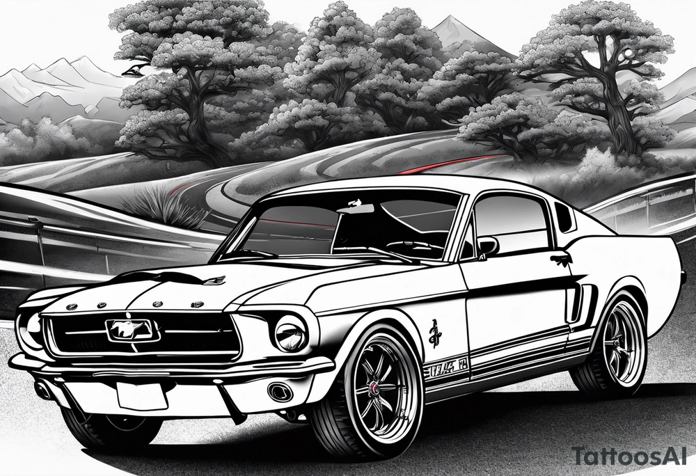 Mustang car tattoo idea