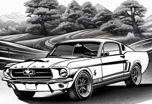 Mustang car tattoo idea