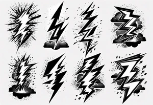 Multiple lightning strikes tattoo idea