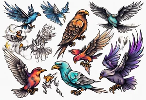 free bird inspired tattoo idea