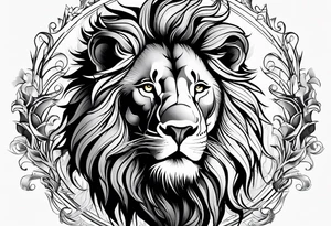 Lion and strength tattoo idea
