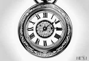 Pocket watch tattoo idea
