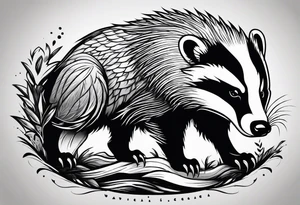 Angry badger tattoo idea