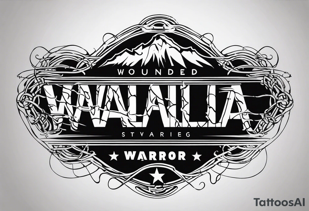 Wounded warrior valhalla barb wire tattoo idea