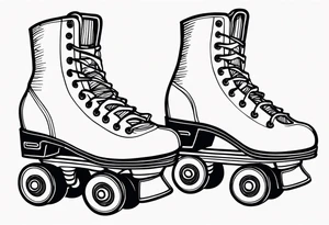 rollerskates tattoo idea