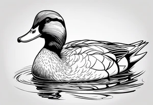 Duck, small, imprint tattoo idea