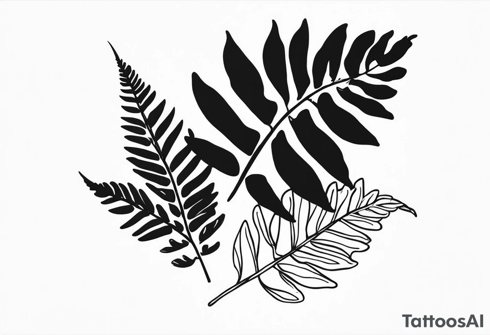 Lush Fern Leaves tattoo idea