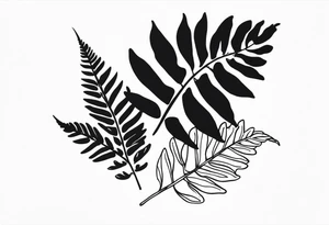 Lush Fern Leaves tattoo idea