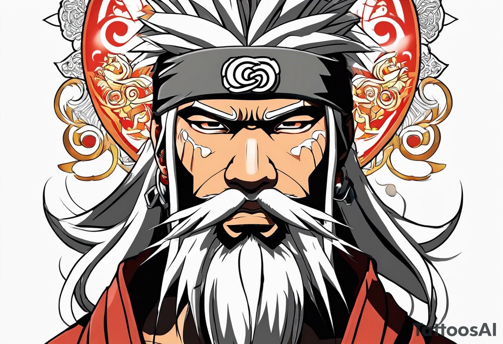Jiraiya in Sage mode from the anime naruto tattoo idea