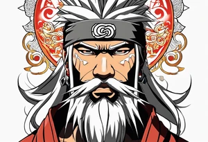 Jiraiya in Sage mode from the anime naruto tattoo idea
