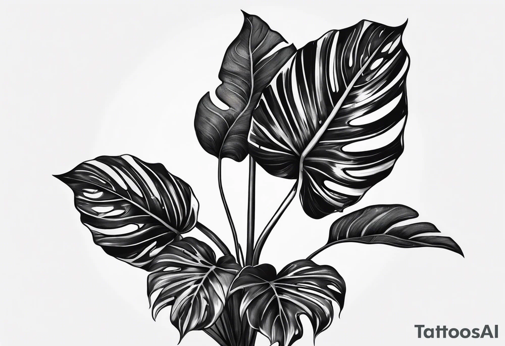Alocasia zebrina tattoo idea