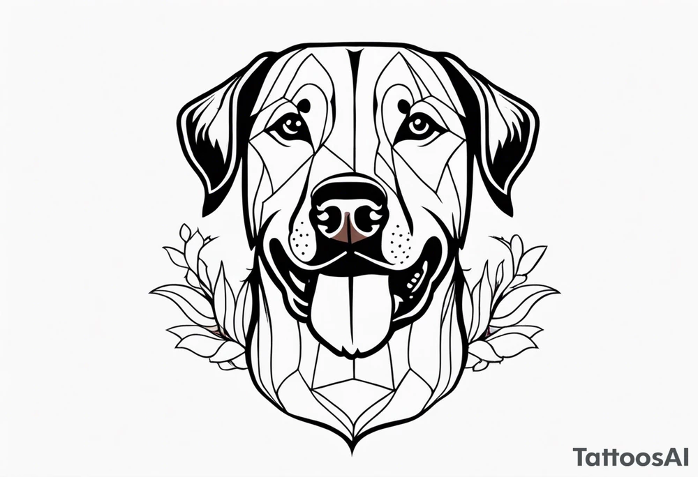 Dog portrait tattoo idea
