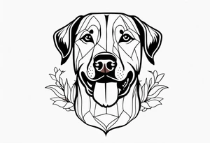 Dog portrait tattoo idea