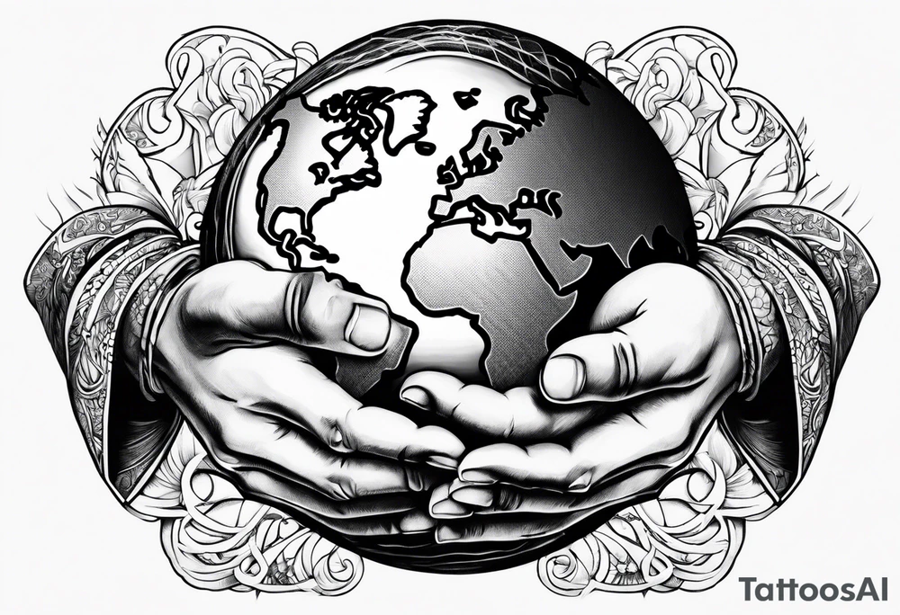 Gods strong hands holding the earth 🌎 tattoo idea