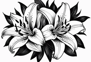 Lily flower tattoo idea