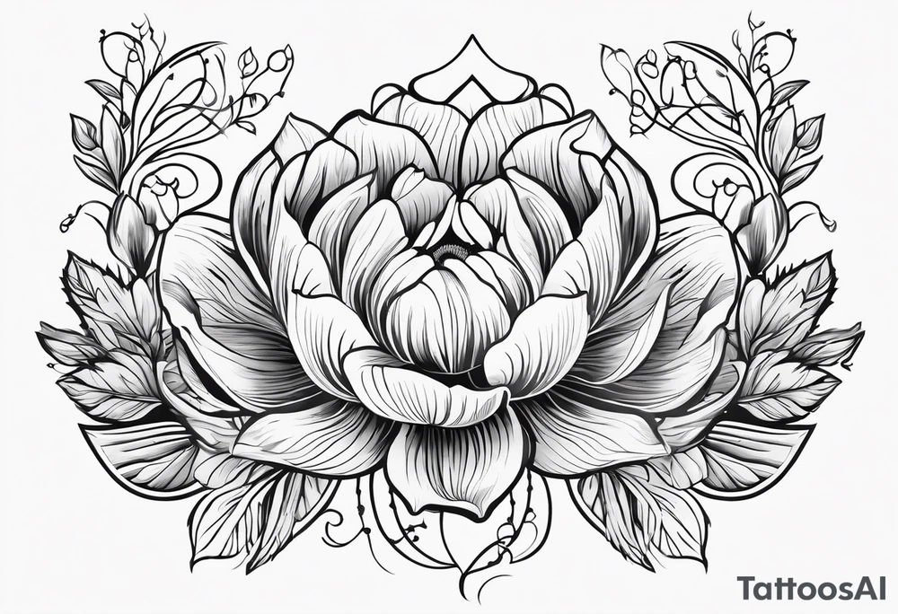 April birth flower infinity sign tattoo idea
