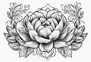 April birth flower infinity sign tattoo idea