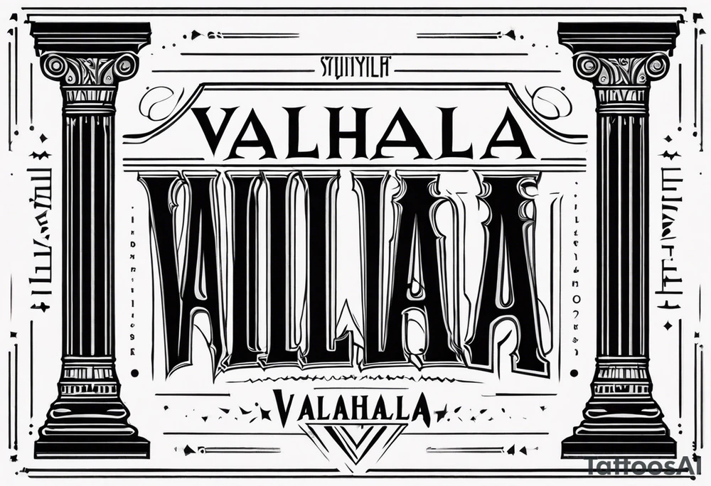 Valhalla steps
 pillars tattoo idea