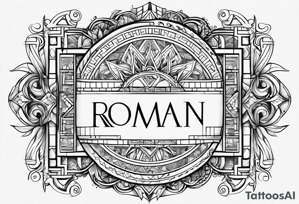 Name Roman in all languages pf word tattoo idea