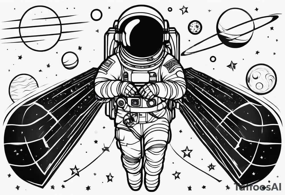 outer space tattoo idea