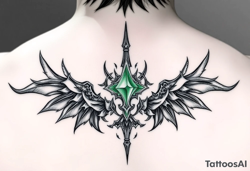 Final fantasy green materia tattoo idea