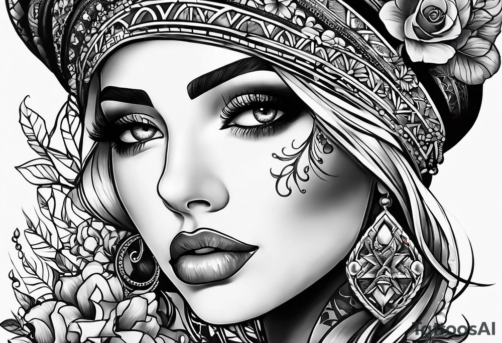 a unique tattoo design that incorporates the name “Sarah” in an artistic and stylish way tattoo idea