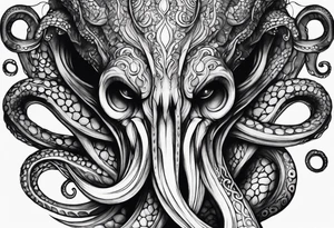 dark tentacles tattoo idea