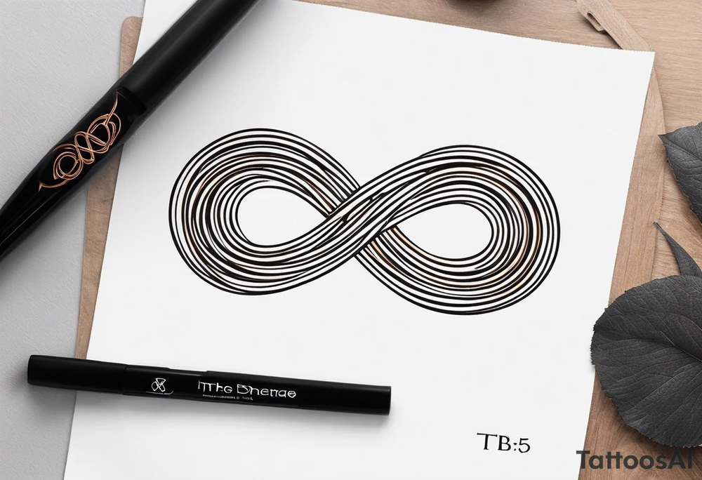 The phrase TB5 surrounded by double infinity symbol tattoo idea The phrase TB5 surrounded by double infinity symbol tattoo idea