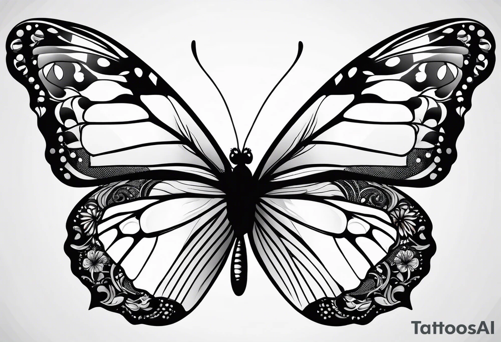 butterfly with a semicolon tattoo idea