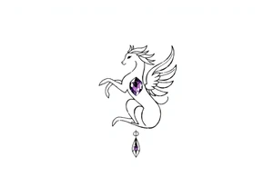 Zodiac sign Aquarius amethyst birthstone mother of 3 girls loves animals tattoo idea
